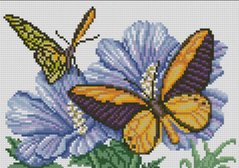 Купити Алмазна мозаїка. Метелики з анемонами 21x30 см  в Україні
