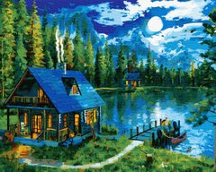 Купить Картина по номерам без коробки. Ночь на озере  в Украине