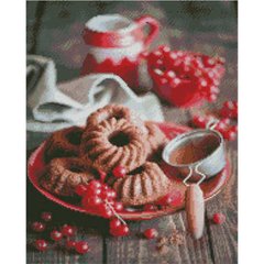 Купити Алмазна мозаїка. Печиво з ягодами (40 х 50 см, набір для творчості, картина стразами)  в Україні