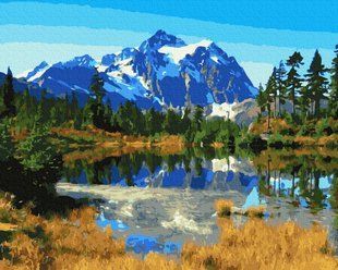 Купити Картина за номерами без коробки. Гірське озеро  в Україні