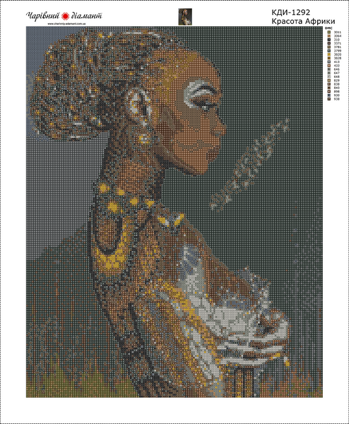 Купити Алмазна мозаїка за номерами. 5D Краса Африки  в Україні