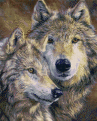 Купити Алмазна мозаїка. Вовки 40 x 50 см  в Україні