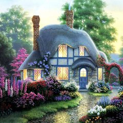 Купить Картина из мозаики. Дом мечты. Сказочное цветение  в Украине