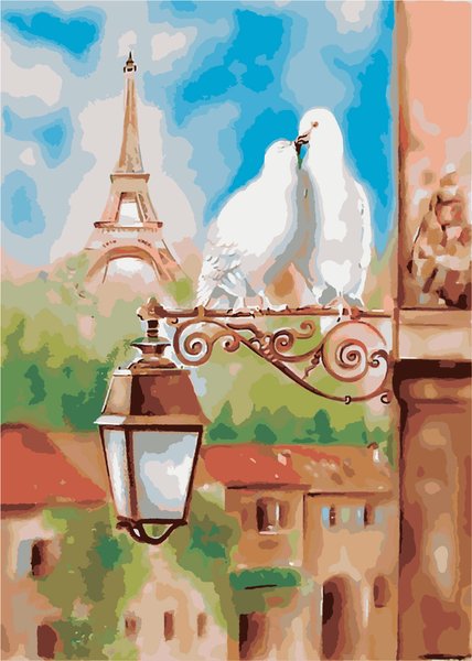 Купити Набір для малювання по цифрам. Весна в Парижі (без коробки)  в Україні