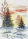 Мозаика квадратными камушками Зимний пейзаж, Без подрамника, 17*26 см