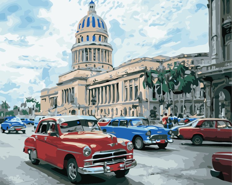 Купити Картина за номерами. яскрава Куба  в Україні