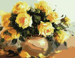 Купити Картина за номерами Жовті троянди  в Україні
