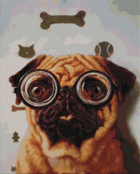 Купить Алмазная мозаика на подрамнике. Проверка зрения собачки © Lucia Heffernan (40 x 50 см, набор для творчества)  в Украине