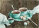 Вишивка камінням за номерами Ранкова кава, Без підрамника, 35 х 50 см