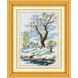 Мозаика квадратными камушками Весенний пейзаж, Без подрамника, 17 х 26 см