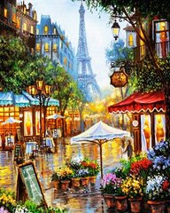 Купить Картина из мозаики. Париж. Цветочная улица  в Украине