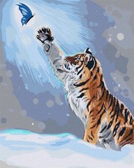 Купити Набір для малювання по цифрам. Ідейка Забави тигреня ©khutorna_art 50 х 40 см  в Україні