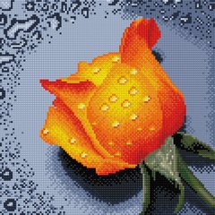 Купить Набор алмазной мозаики 30х30 см. Роза оранжевая  в Украине