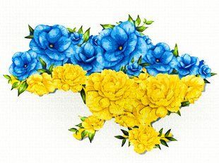 Купити Алмазна мозаїка на підрамнику з спеціальними відтінками. Розквітла моя Україна (30х40 см, 46 кольорів - з них 3 AB + 3 FD)  в Україні