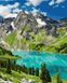 Картина по номерам без коробки. Озеро в Альпах, Без коробки, 40 х 50 см