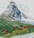 Алмазная мозаика Альпы, Без подрамника, 53 х 59 см