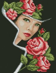 Купить Алмазная мозаика Портрет с розами  в Украине