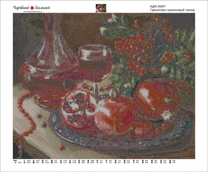 Купить Картина из мозаики. Гранатово-малиновый ликер  в Украине