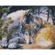 Алмазна мозаїка. Сім'я вовків (40 х 50 см, набір для творчості, картина стразами), З підрамником, 40 х 50 см