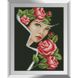 Алмазная мозаика Портрет с розами, Без подрамника, 38 х 44 см