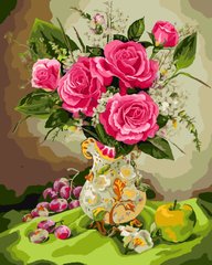 Купити Картина за номерами. Троянди і виноград  в Україні