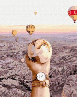 Купить Набор для рисования по цифрам. Утро в Каппадокии 40 х 50 см (без коробки)  в Украине