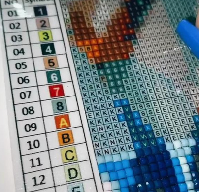 Купити Алмазна мозаїки диптих (40х70 см - 2 шт). Пара ікон Мадона та Ісус  в Україні