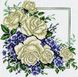Картина из мозаики. Розы с фиалками, Без подрамника, 20 х 20 см