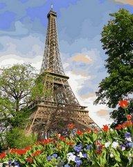 Купить Картина по номерам Premium-качества. Цветы весеннего Парижа  в Украине