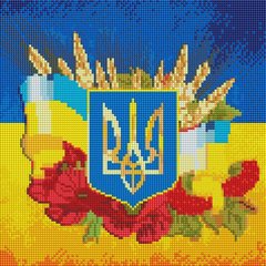 Купити Набір алмазної мозаїки 30x30 Символи України  в Україні