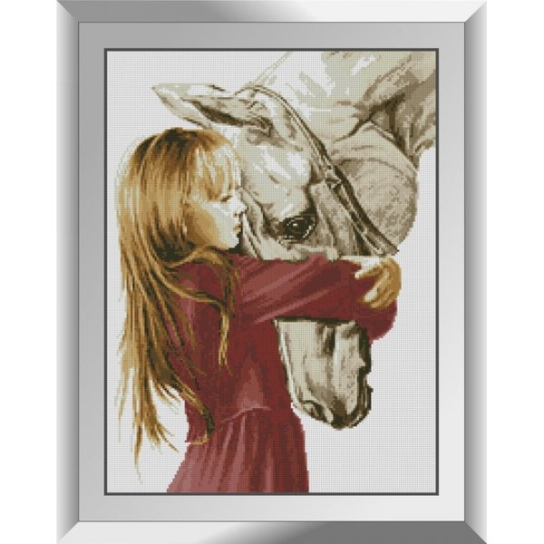 Купить Набор для алмазной живописи Девочка и конь  в Украине
