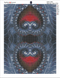 Алмазна мозаїка за номерами. Фрактал Інь і Янь, Без підрамника, 60 x 45 см