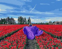 Купити Набір для малювання по цифрам. В полі тюльпанів 40 х 50 см (без коробки)  в Україні