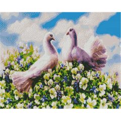 Купить Алмазная мозаика. Любовь голубей (40 х 50 см, набор для творчества, картина стразами)  в Украине