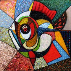 Купити Картина з мозаїки. Риба-Абстракція  в Україні