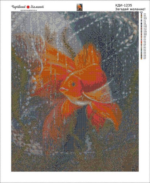 Купить Набор для алмазной вышивки Золотая рыбка – Загадай желание! 40 x 50 см  в Украине