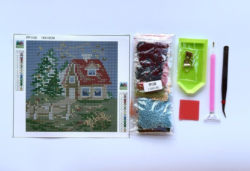 Купити Алмазна вишивка 15x15 см. Осінь  в Україні
