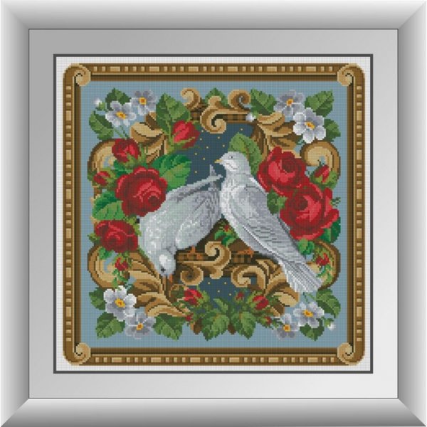Купити Набір алмазної мозаїки Пара голубів  в Україні