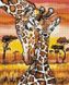 Алмазна мозаїка за номерами (на підрамнику). Маленький жираф, З підрамником, 30 х 40 см
