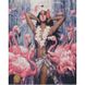 Алмазная мозаика. Девушка с фламинго (40 х 50 см, набор для творчества, картина стразами), С подрамником, 40 х 50 см