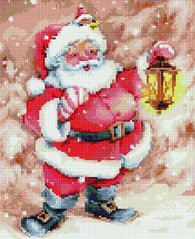 Купить Мозаика по номерам (на подрамнике). Весёлый Дед Мороз  в Украине