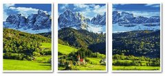 Купити Картина за номерами. Триптих Альпи  в Україні