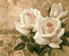 Купити Картина за номерами. Кремові троянди  в Україні