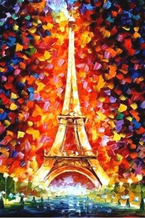 Купить Алмазная мозаика на подрамнике. Париж, Эйфелева башня  в Украине
