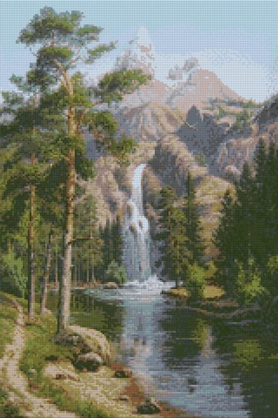 Купити Картина з страз. Гірський водоспад  в Україні