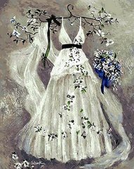 Купити Картина за номерами. Сукня нареченої  в Україні