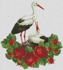 Купить Набор для алмазной живописи Аисты в розах  в Украине