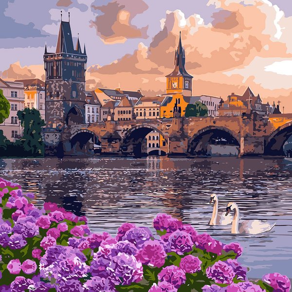 Купить Картина раскраска по номерам. Чарующий город.  в Украине