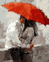 Купити Картина за номерами. Червона парасолька  в Україні