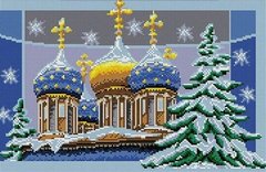 Купить Мозаика квадратными камушками Зимний храм  в Украине